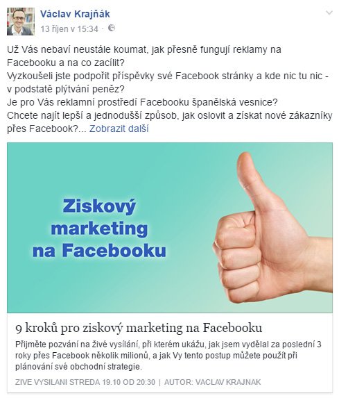 Reklama na Facebooku